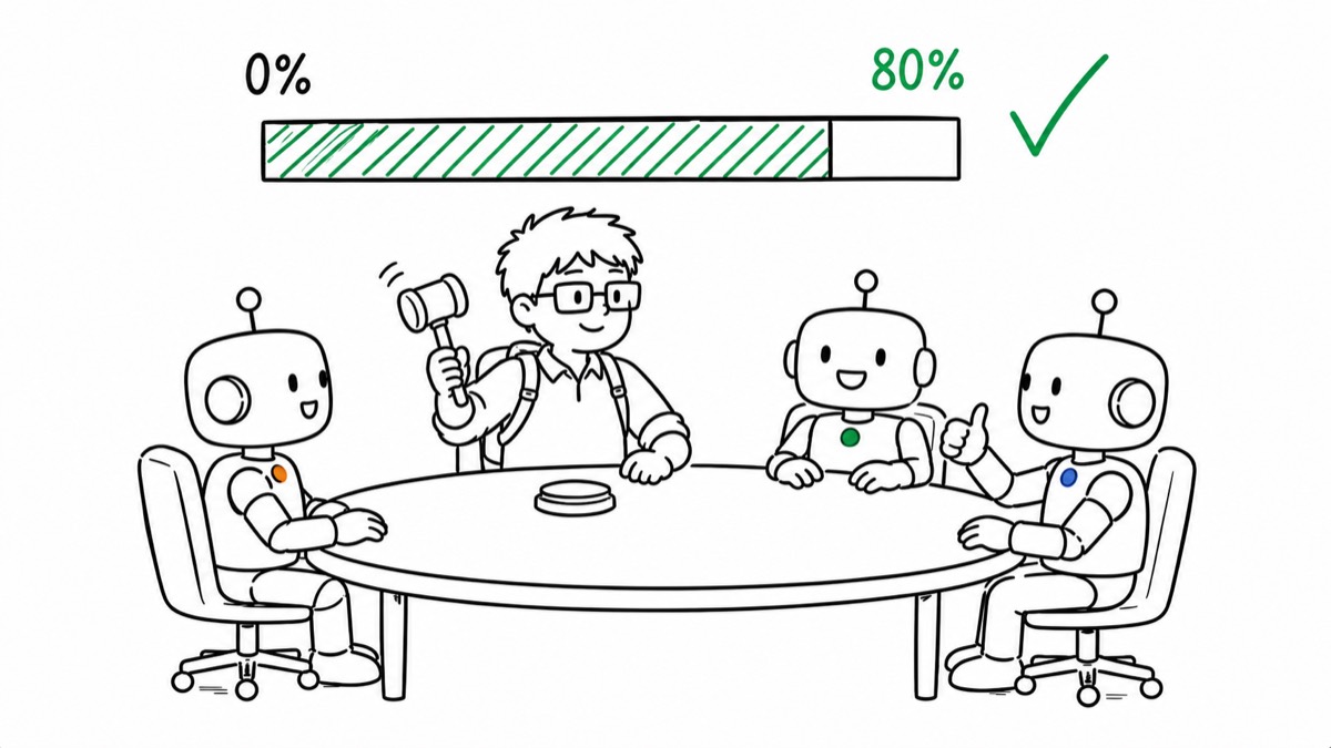 討論進度達到共識 80%